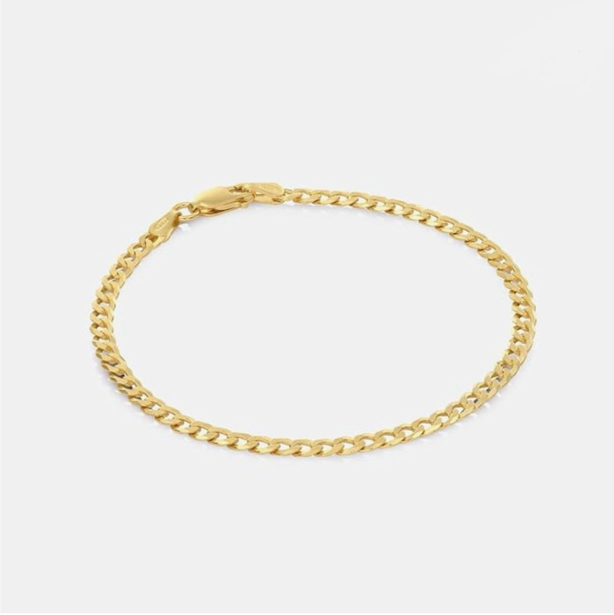 Gold Plated Silver Curb Bracelet