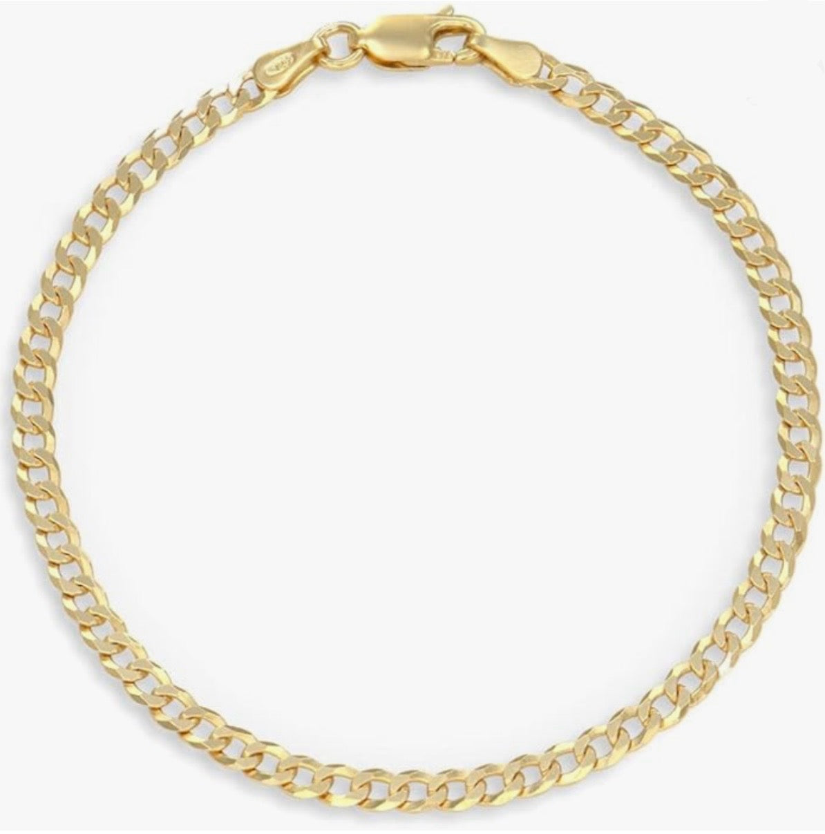 Gold Plated Silver Curb Bracelet