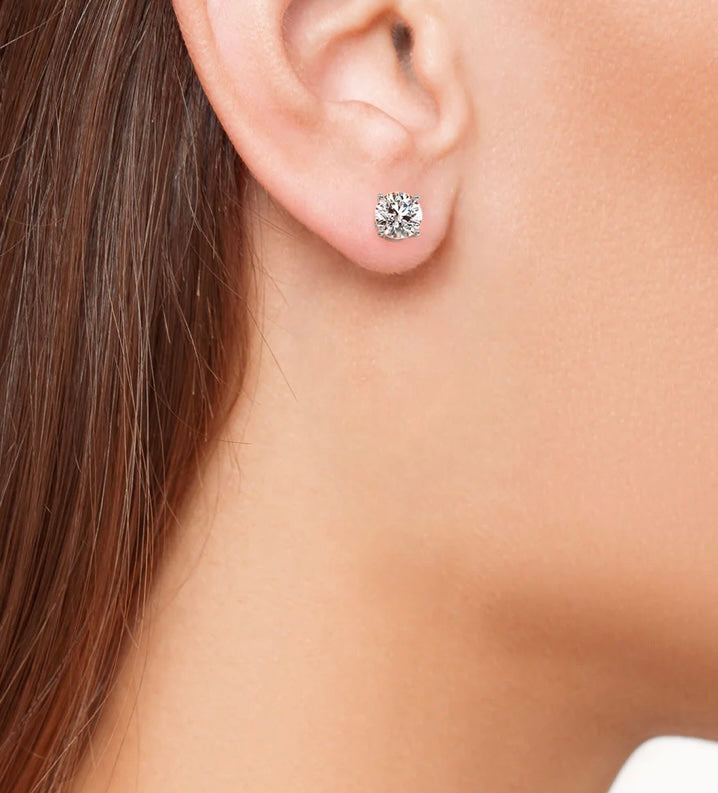 Silver White Sapphire Earrings